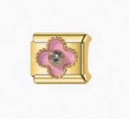 Soft Pink Clover with Diamond