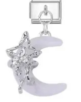 Silver Moon Charm
