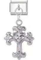 Silver Heart Grace Charm