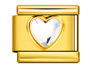 Gold White Heart