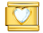 Gold Pale Green Heart