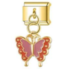 Golden Red Moth Pendant
