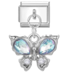 Blue Gem Silver Butterfly