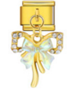 Gold Ribbon with gems chain