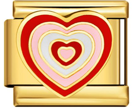 Heart Slider Charm - Gold