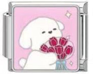 Bichon with Bouquet