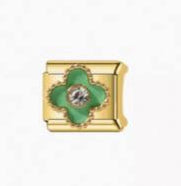 Light Green Clover with Diamond