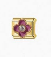Pink Clover with Diamond