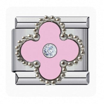 Soft Pink Clover - Silver