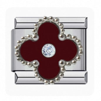 Deep Brown Clover - Silver
