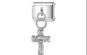 Silver Heart Crucifix