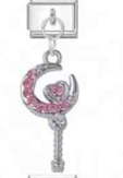 Pink Crescent Charm