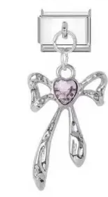 Pinky Ribbon Charm