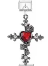 Royal Crimson Cross Charm