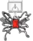 Crimson Butterfly Charm