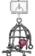 Rose In the Cage Charm