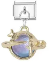 Golden Blue Planetary Charm