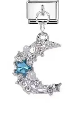 Aqua Starry Moon Charm