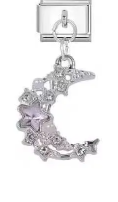 Pink Starry Moon Charm