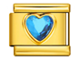 Gold Blue Heart