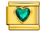 Gold Dark Green Heart