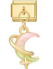 Golden Starlit Moon Pendant