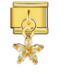 Yellow Flower Charm - Gold