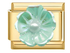 Cyan Flower - Gold