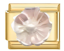 Soft Pink Flower - Gold