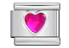 Silver Pink Heart
