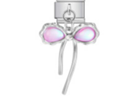 Neon Pink Ribbon Charm