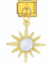 Chrome Sun Pendant - Gold