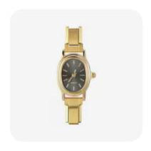 Black Gold Oval Watch